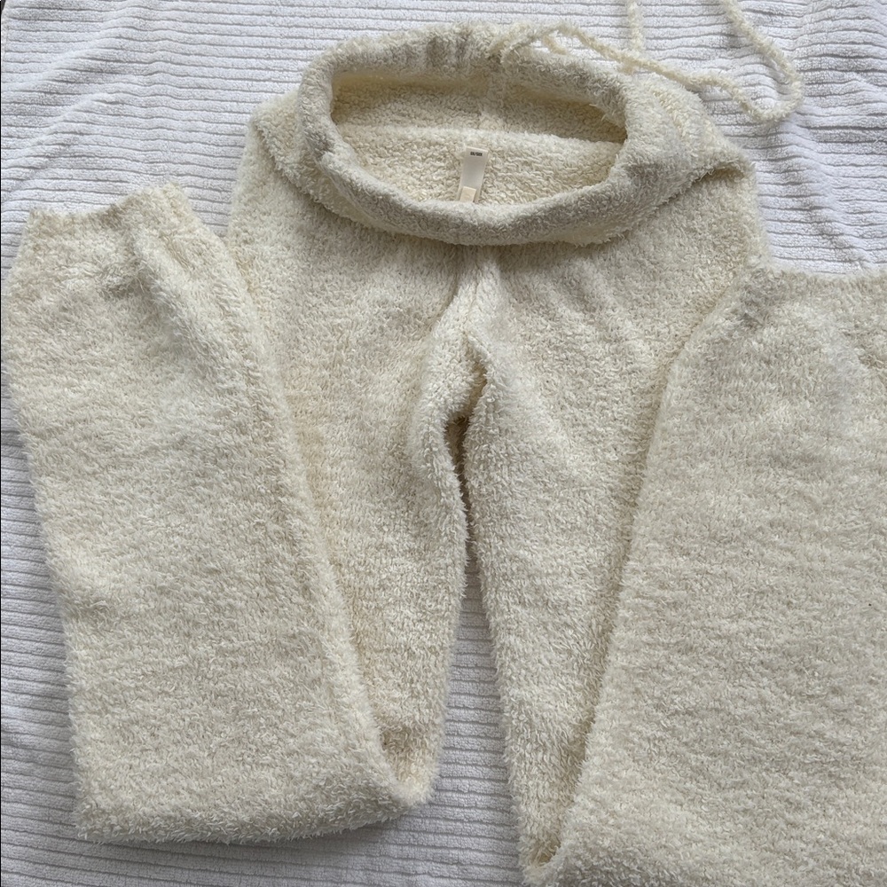 Skims Sz xxs/xs Cozy Cream Fuzzy Sherpa pants - Picture 15 of 15